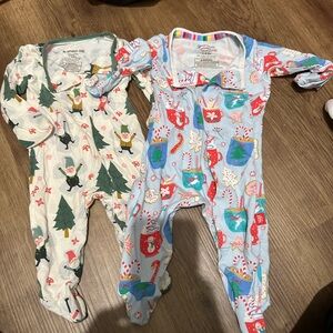 Magnetic Me Festive Kids Footies - Blue and Cream